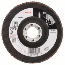 Пелюстковий шліфкруг Bosch Best for Inox, X581, 125×22,23 мм, К80