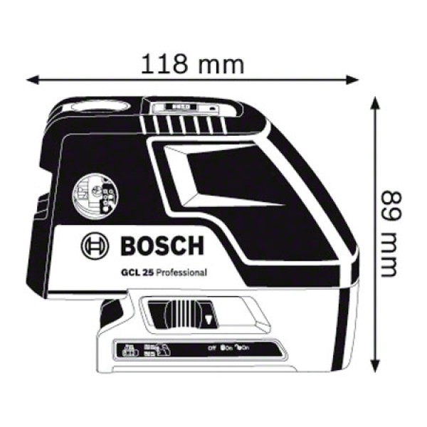 Крапковий лазер Bosch GCL 25 Professional + штатив BT 150