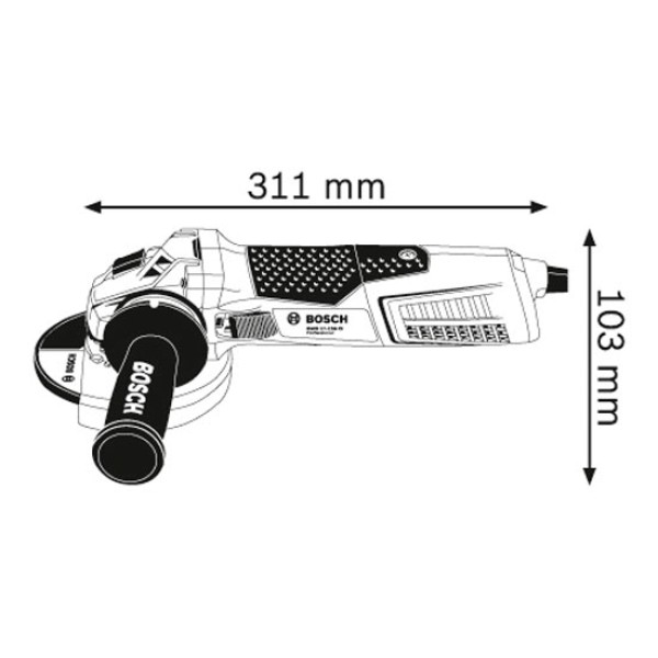 Кутова шліфмашина Bosch GWS 19-125 CIST Professional