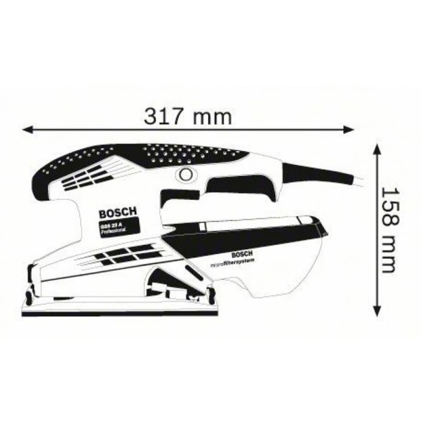 Вібраційна шліфувальна машина Bosch Professional Heavy Duty GSS 23 A (0601070400)