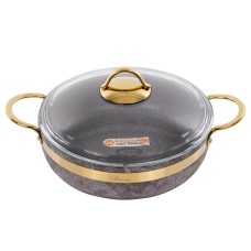 Сотейник Brioni Royal Stone Sandstone gold антипригарний 26 см, 2,8 л