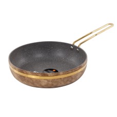 Сковорода Brioni антипригарная "Royal Stone Ti̇gereye Gold" 24 см