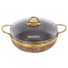 Сотейник Brioni Royal Stone Ti̇gereye Gold антипригарний 26 см, 2,8 л