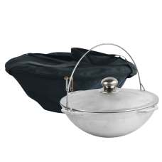 Казан алюминиевый азиатский Brizoll 6 л с дужкой, крышкой и чехлом