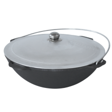 Казан чугунный азиатский с алюминиевой крышкой 8 л