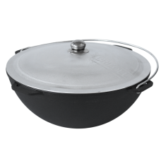 Казан чугунный азиатский с алюминиевой крышкой 10 л