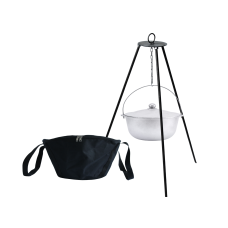 Казан алюминиевый Brizoll 8 л с дужкой, крышкой, чехлом и треногой