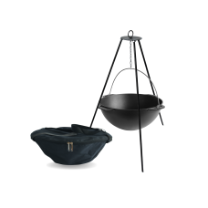 Казан чугунный азиатский 10 л с треногой и чехлом