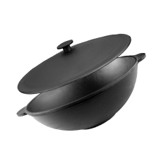 Чугунная сковорода WOK с чугунной крышкой 4,7 л