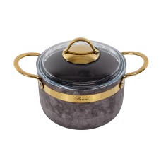 Кастрюля Brioni антипригарная "Royal Stone Sandstone gold" 18 см, 2,5 л
