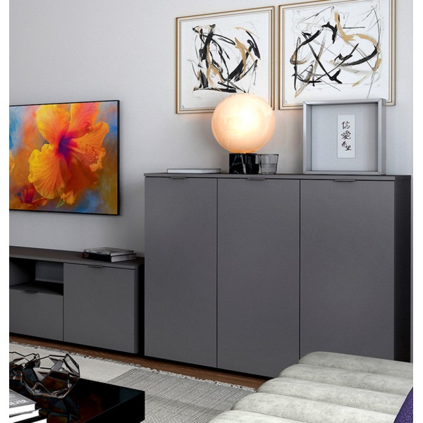 Комод в гостиную Doros Рон 6 120х38х100 см Графит (DRS-011303)
