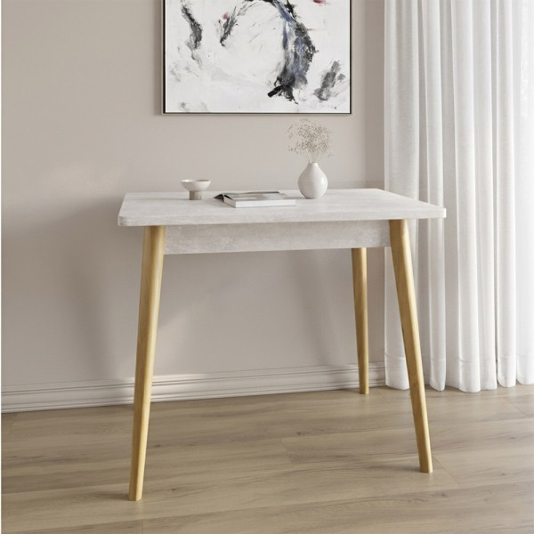 Обідній стіл LION Маямі-2 дерев'яні ніжки Бетон (LION-041171)