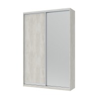 Шкаф-купе двухдверный Doros Сити Лайт 150х45х225 см Белое дерево/1 Зеркало (DRS-011062)