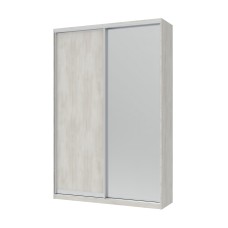 Шкаф-купе двухдверный Doros Сити Лайт 150х45х225 см Белое дерево/1 Зеркало (DRS-011062)