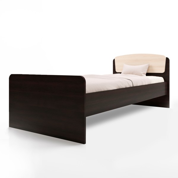 Односпальне ліжко Еверест Асторія-2 80х190 см венге/дуб молочний (DTM-2105)