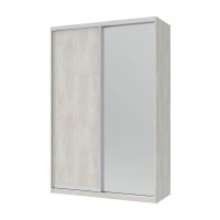 Шафа-купе двохдверна Doros Сіті Лайт 150х60х225 см Біле дерево/1 Дзеркало (DRS-011063)