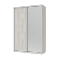 Шафа-купе двохдверна Doros Сіті Лайт 150х60х225 см Біле дерево/1 Дзеркало (DRS-011063)