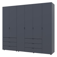Комплект шаф для одягу Doros Гелар (2 шт.) 232,5х49,5х203,4 см Графіт (DRS-011119)