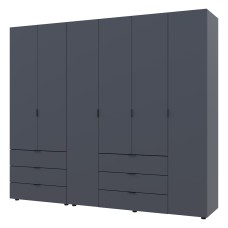 Комплект шаф для одягу Doros Гелар (2 шт.) 232,5х49,5х203,4 см Графіт (DRS-011119)