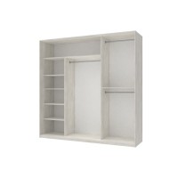 Шафа-купе трьохдверна Doros Сіті Лайт 225х60х225 см Біле дерево (DRS-011079)