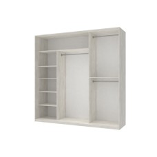 Шафа-купе трьохдверна Doros Сіті Лайт 225х60х225 см Біле дерево (DRS-011079)
