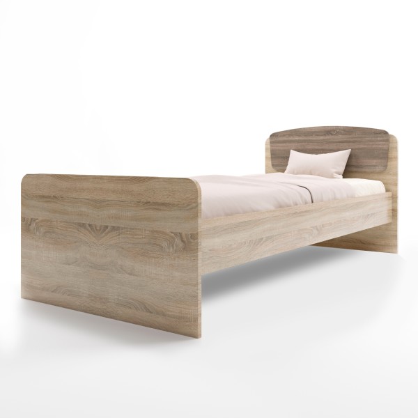 Односпальне ліжко Еверест Асторія-2 80х190 см сонома/трюфель (DTM-2106)