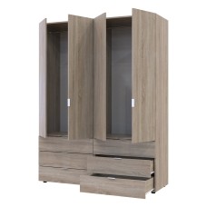 Комплект шаф для одягу Doros Гелар (2 шт.) 155х49,5х203,4 см Дуб сонома (DRS-011110)