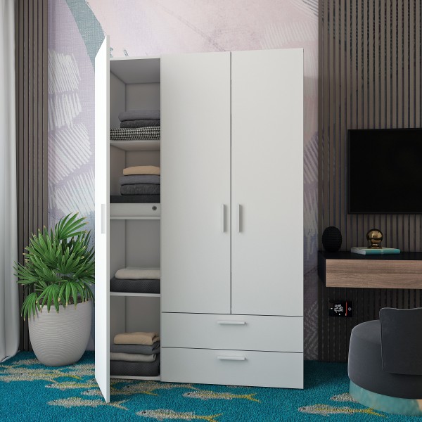 Шкаф распашной для одежды Doros Ектор 116х49,5х180 см Белый (DRS-011186)
