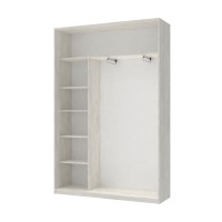 Шкаф-купе двухдверный Doros Сити Лайт 150х45х225 см Белое дерево/2 Зеркала (DRS-011068)