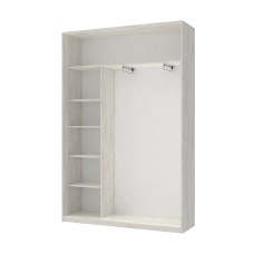 Шафа-купе двохдверна Doros Сіті Лайт 150х45х225 см Біле дерево/2 Дзеркала (DRS-011068)