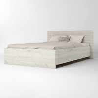 Кровать двуспальная Эверест Соната-1400 140х200 см дуб крафт белый (DTM-2677)