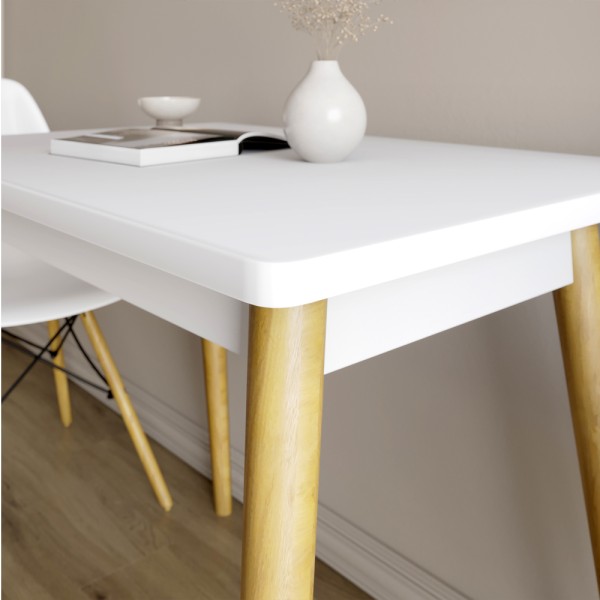 Обідній стіл LION Маямі-2 дерев'яні ніжки Самоа Димчастий (LION-041182)