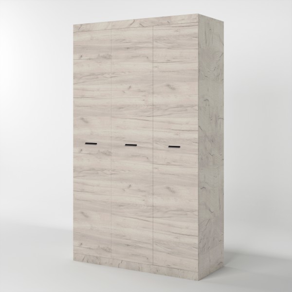 Шкаф 3-х дверный Эверест Соната-1200 дуб крафт белый (DTM-2681)