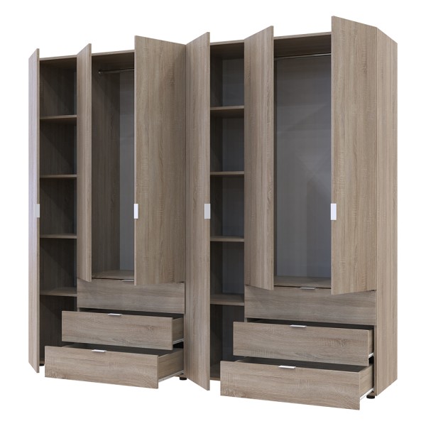 Комплект шаф для одягу Doros Гелар (2 шт.) 232,4х49,5х203,4 см Дуб сонома (DRS-011112)