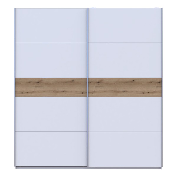 Шафа-купе двохдверна Doros G-Caiser 220х60х240 см Білий/Дуб евок (DRS-011223)