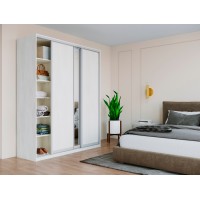 Шафа-купе трьохдверна Doros Сіті Лайт 180х60х225 см Біле дерево/1 Дзеркало (DRS-011070)