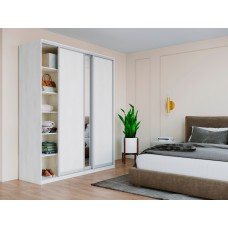 Шафа-купе трьохдверна Doros Сіті Лайт 180х60х225 см Біле дерево/1 Дзеркало (DRS-011070)