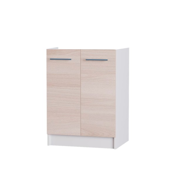 Кухонний модуль нижній Еверест Еко 600 ясень шимо світлий/білий (без стільниці) 60х46х82 см (DTM-2811)