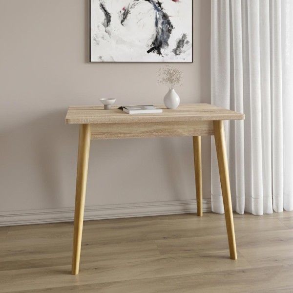 Обідній стіл LION Маямі-2 дерев'яні ніжки Дуб сонома трюфель (LION-041160)