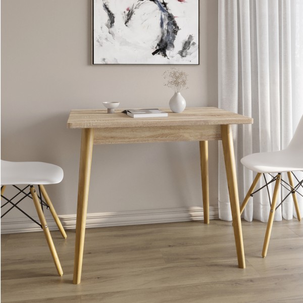 Обідній стіл LION Маямі-2 дерев'яні ніжки Дуб сонома трюфель (LION-041160)