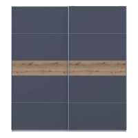 Шафа-купе двохдверна Doros G-Caiser 220х60х240 см Білий/Графіт/Дуб евок (DRS-011225)