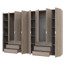 Комплект шаф для одягу Doros Гелар (2 шт.) 310х49,5х203,4 см Дуб сонома (DRS-011114)