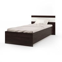 Односпальне ліжко Еверест Соната-900 90х200 см венге темний/білий (DTM-2113)