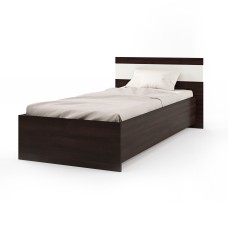 Односпальне ліжко Еверест Соната-900 90х200 см венге темний/білий (DTM-2113)