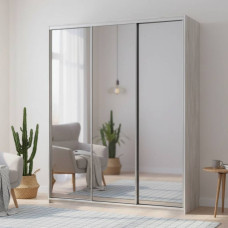 Шафа-купе Doros City Light Сосна Натти 3 Дзеркала 225х60х225 (DRS-011974)
