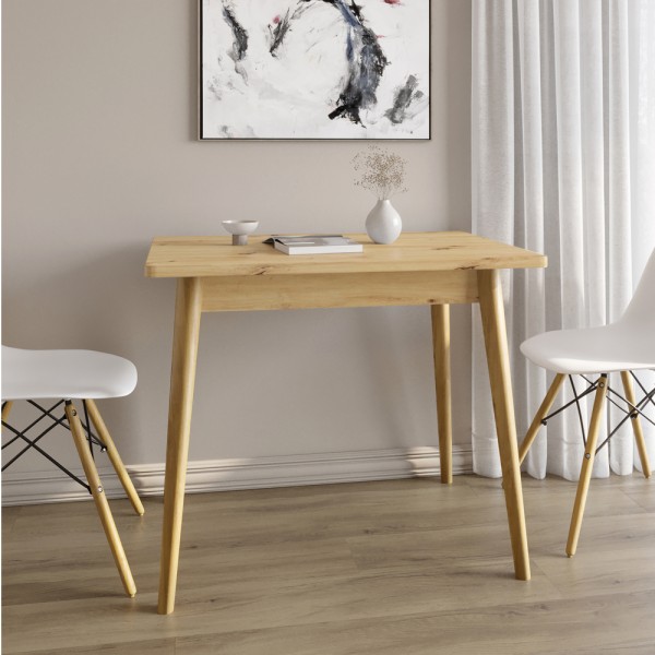 Обідній стіл LION Маямі-2 дерев'яні ніжки Дуб артизан (LION-041168)