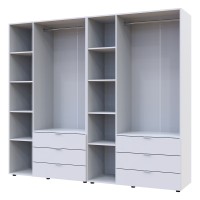 Комплект шкафов для одежды Doros Гелар (2 шт.) 232,5х49,5х203,4 см Белый (DRS-011115)