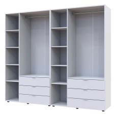 Комплект шаф для одягу Doros Гелар (2 шт.) 232,5х49,5х203,4 см Білий (DRS-011115)