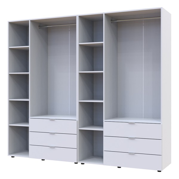 Комплект шаф для одягу Doros Гелар (2 шт.) 232,5х49,5х203,4 см Білий (DRS-011115)