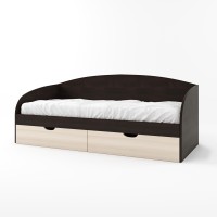 Кровать односпальная Эверест Комфорт 80х190 см венге + дуб молочный (DTM-2096)